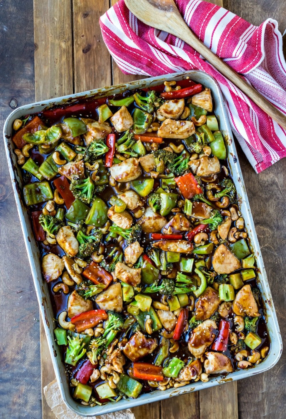 Sheet Pan Cashew Chicken