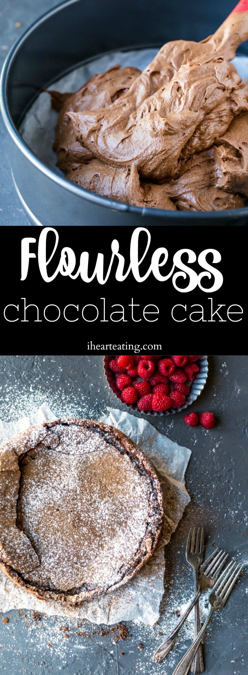 Flourless Chocolate Cake is a rich chocolate cake that's made without any flour.
