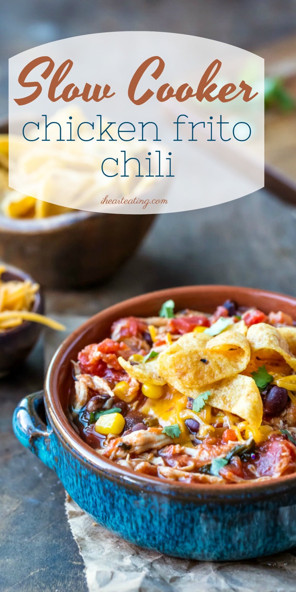 Slow Cooker Chicken Frito Chili - I Heart Eating