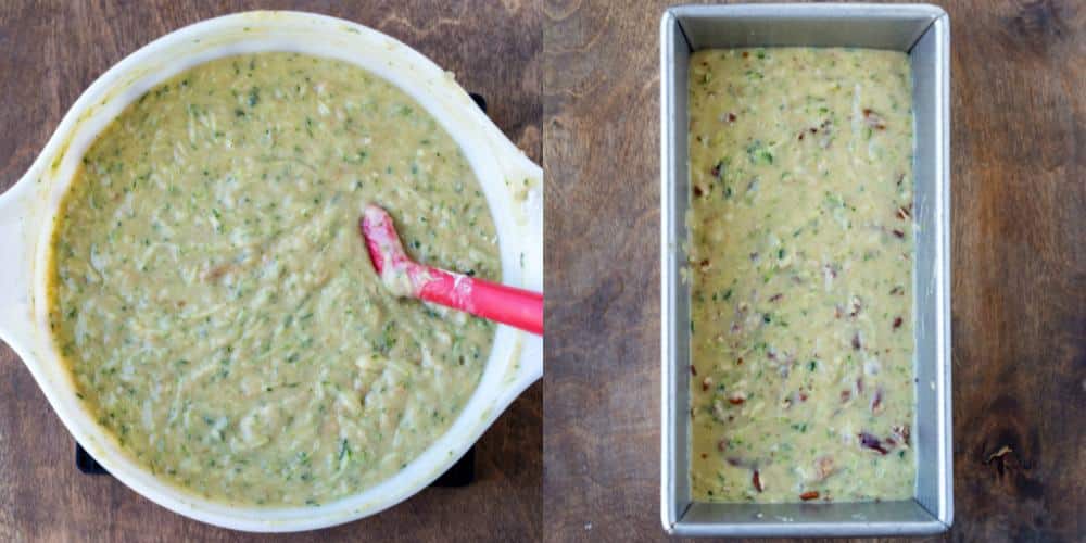 Zucchini bread batter