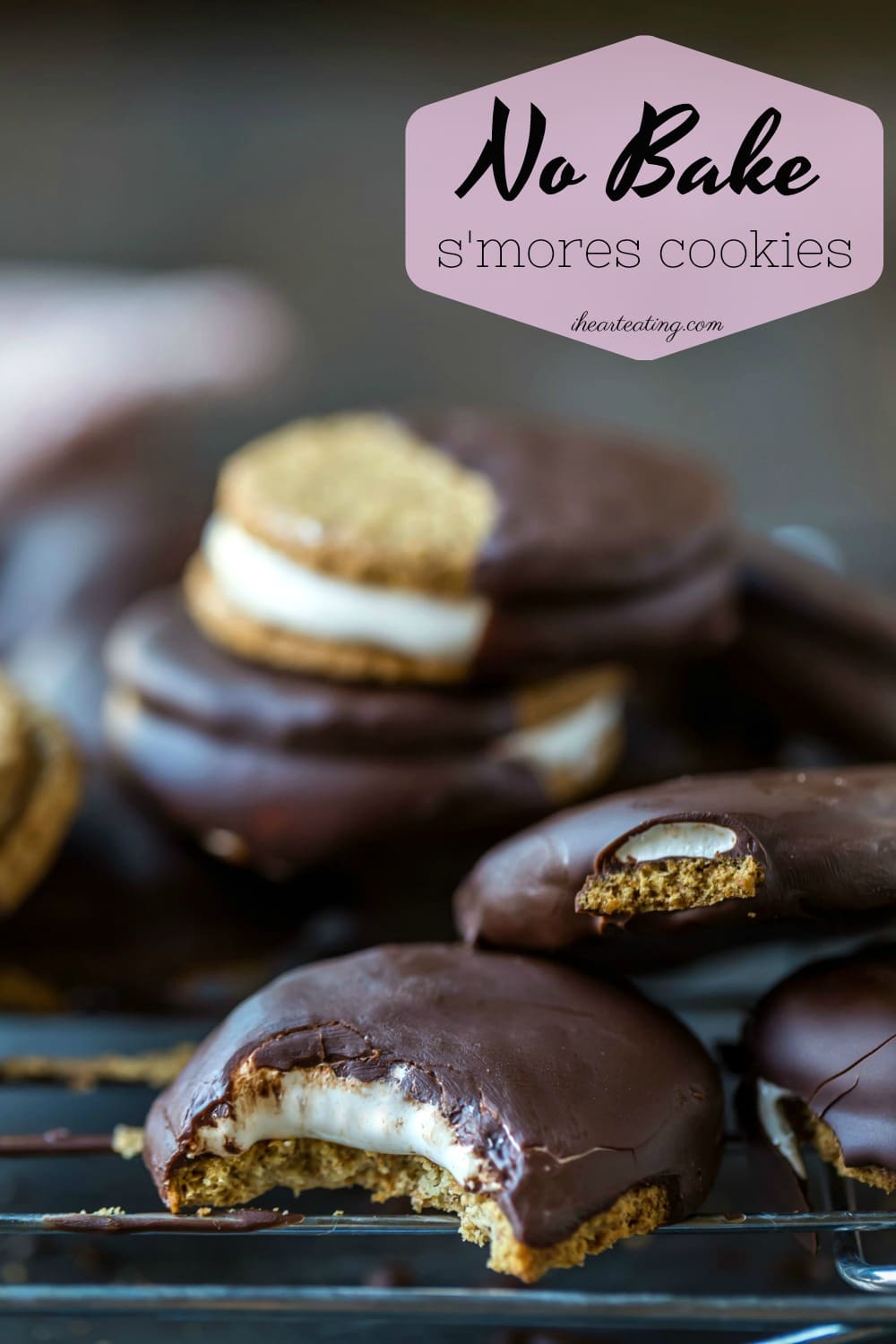 Simple, 4-ingredient s'mores no bake cookies are an easy, no bake summer treat! This easy cookie recipe is a great way to enjoy no bake s'mores cookies without turning on the oven!
#nobake #cookies #smores #marshmallow #easy #simple #dessert #chocolate #summer