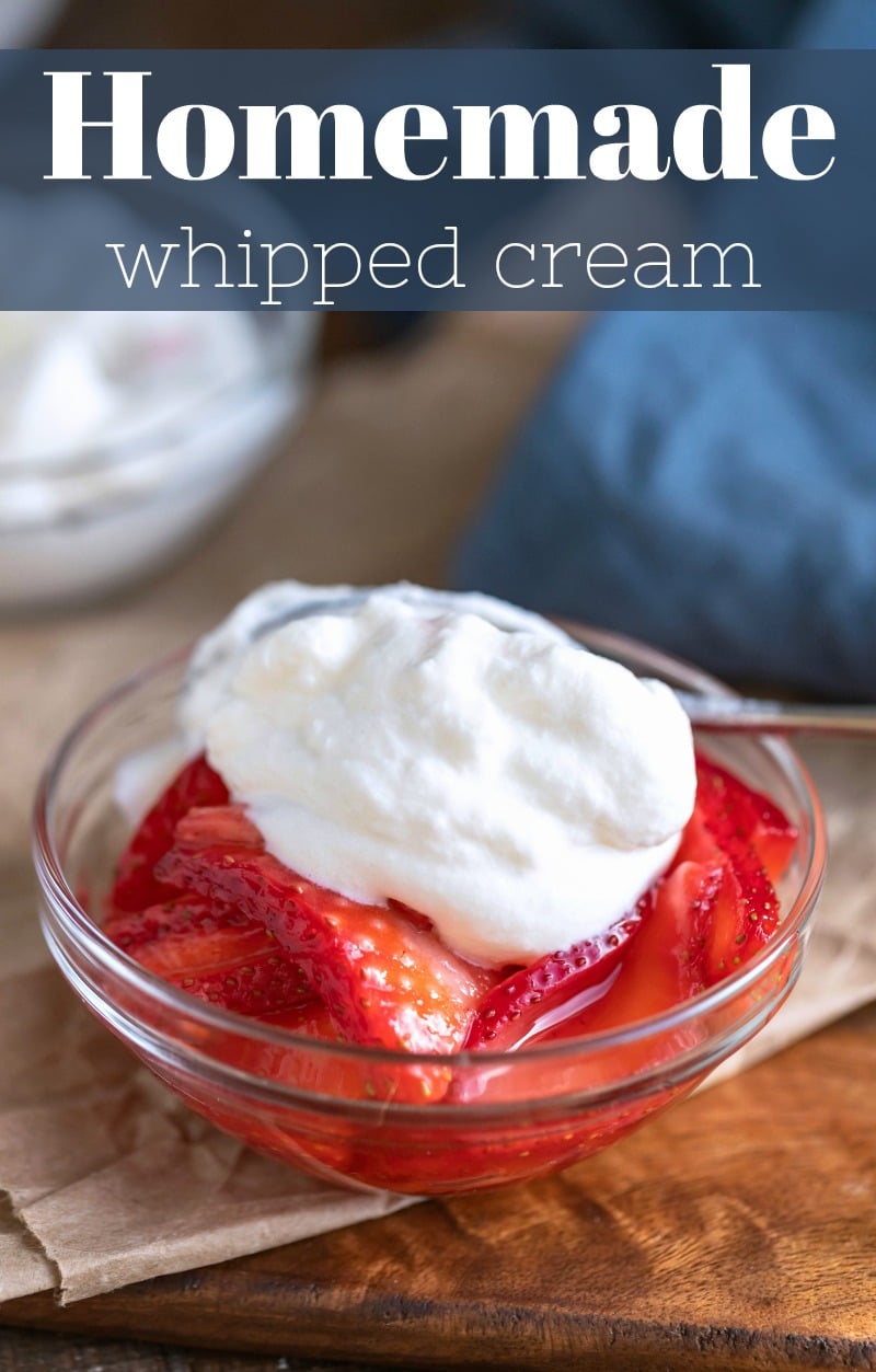homemade whipped cream
