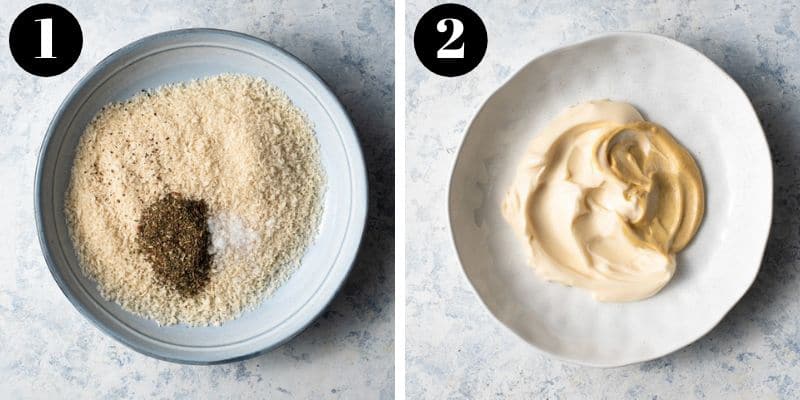 Step by step photos for making baked chicken tenders