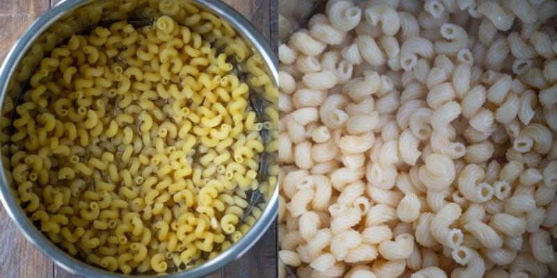 Dry pasta in an Instant Pot inner pot