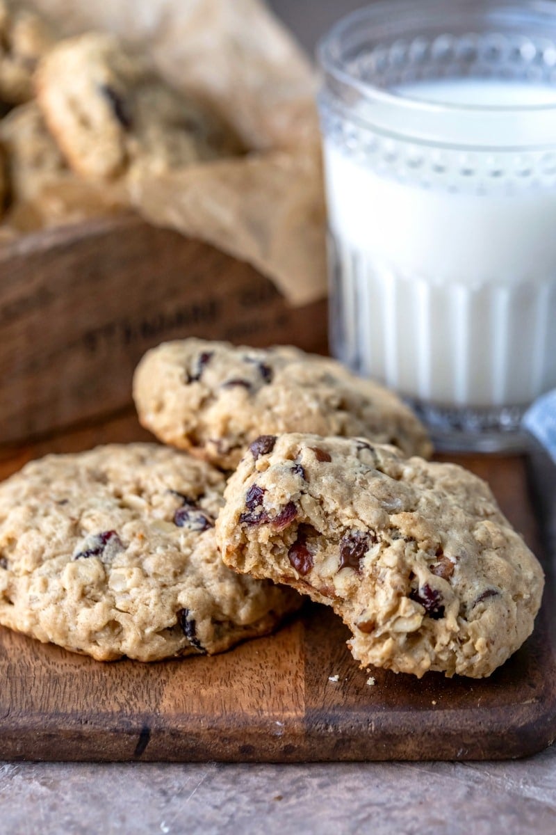 Breakfast cookie with a bite out of itf 