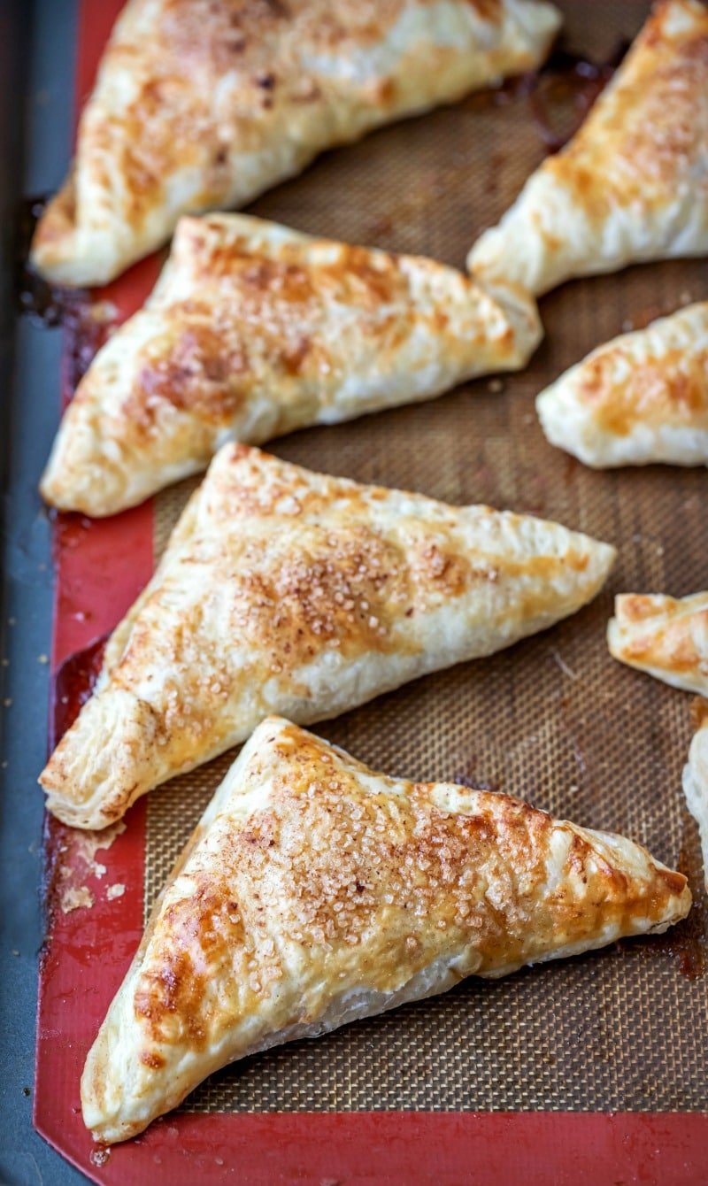 Four apple turnovers in a row