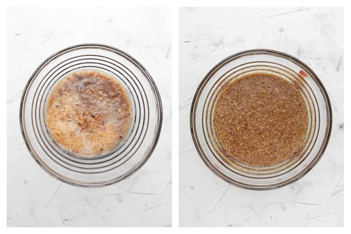 Dates in boiling water next to sugar stirred in.