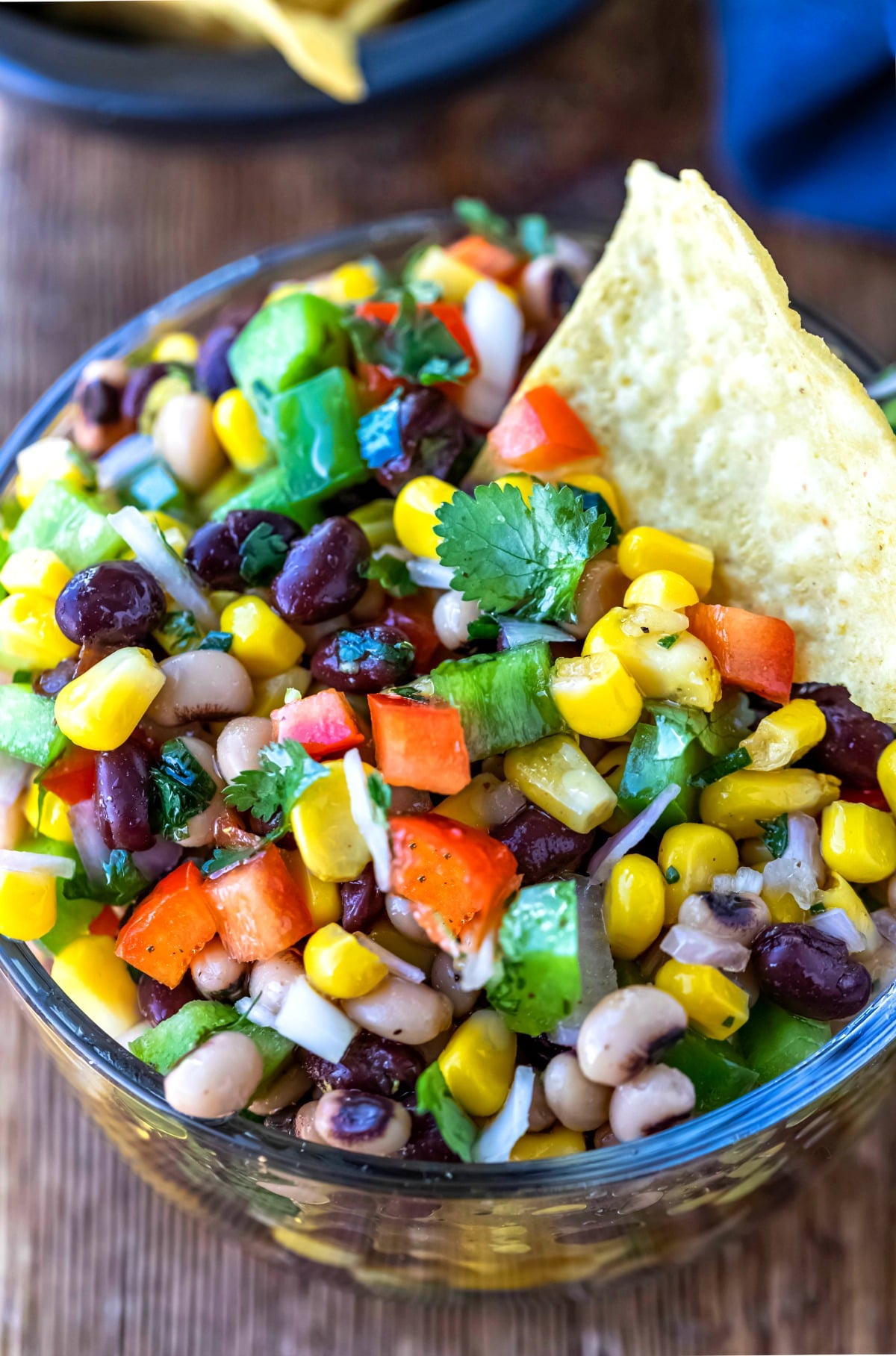 Chip dipping up cowboy caviar