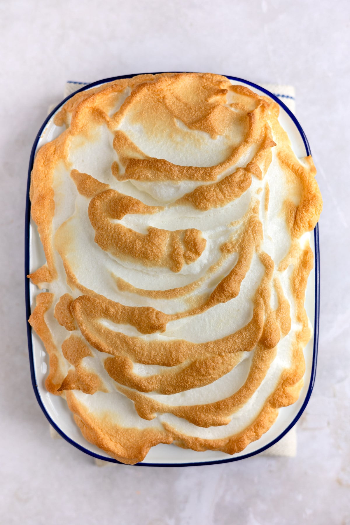 Banana Pudding Browned egg whites over banana pudding.