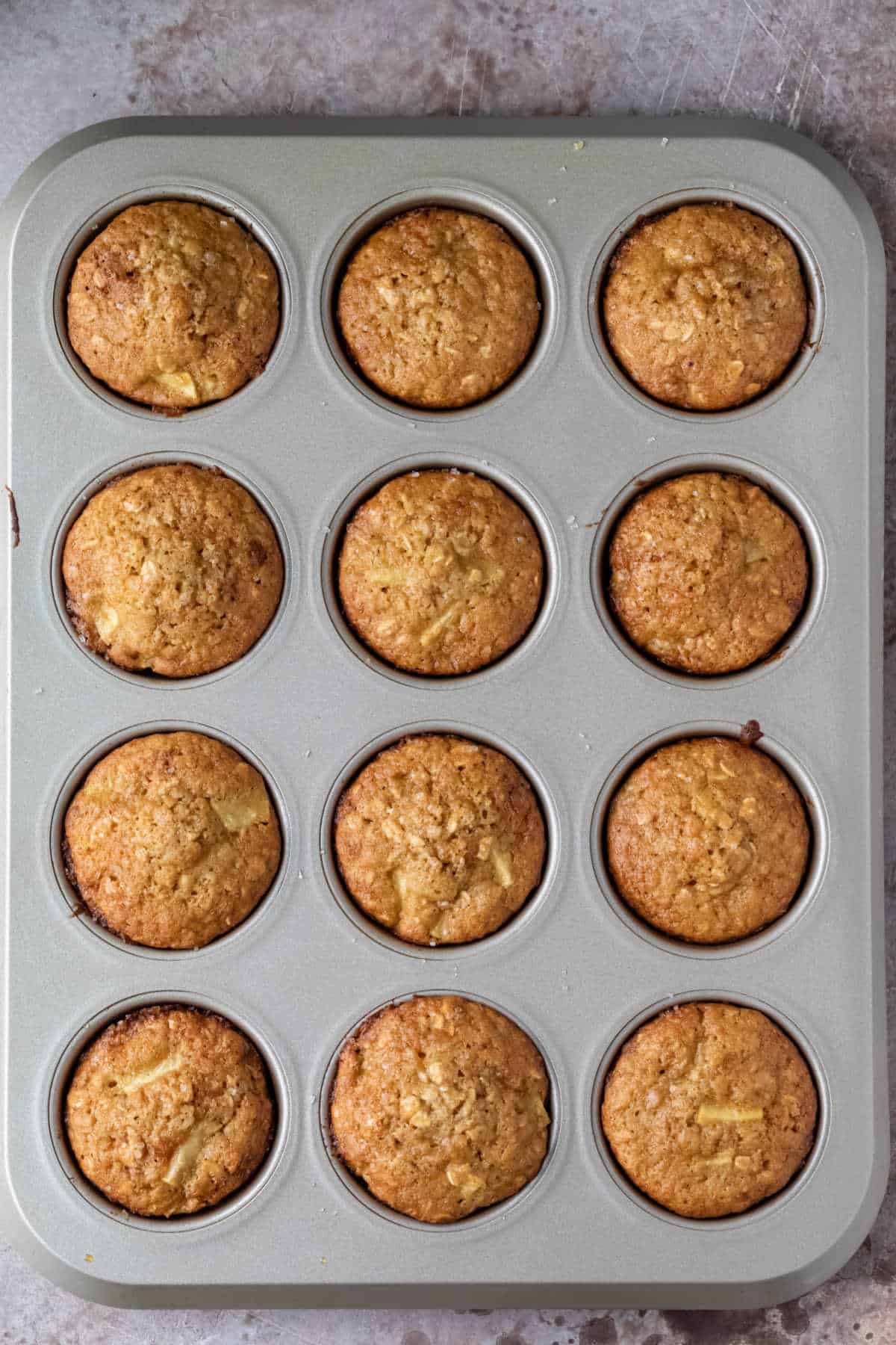 Baked muffins a muffin tin. 