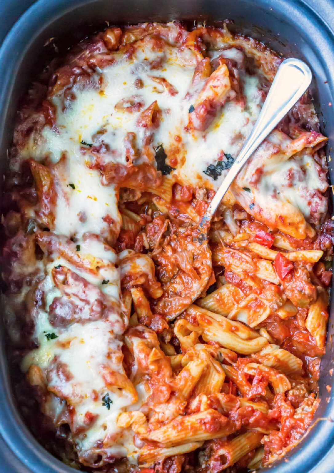 Slow Cooker Baked Ziti I Heart Eating