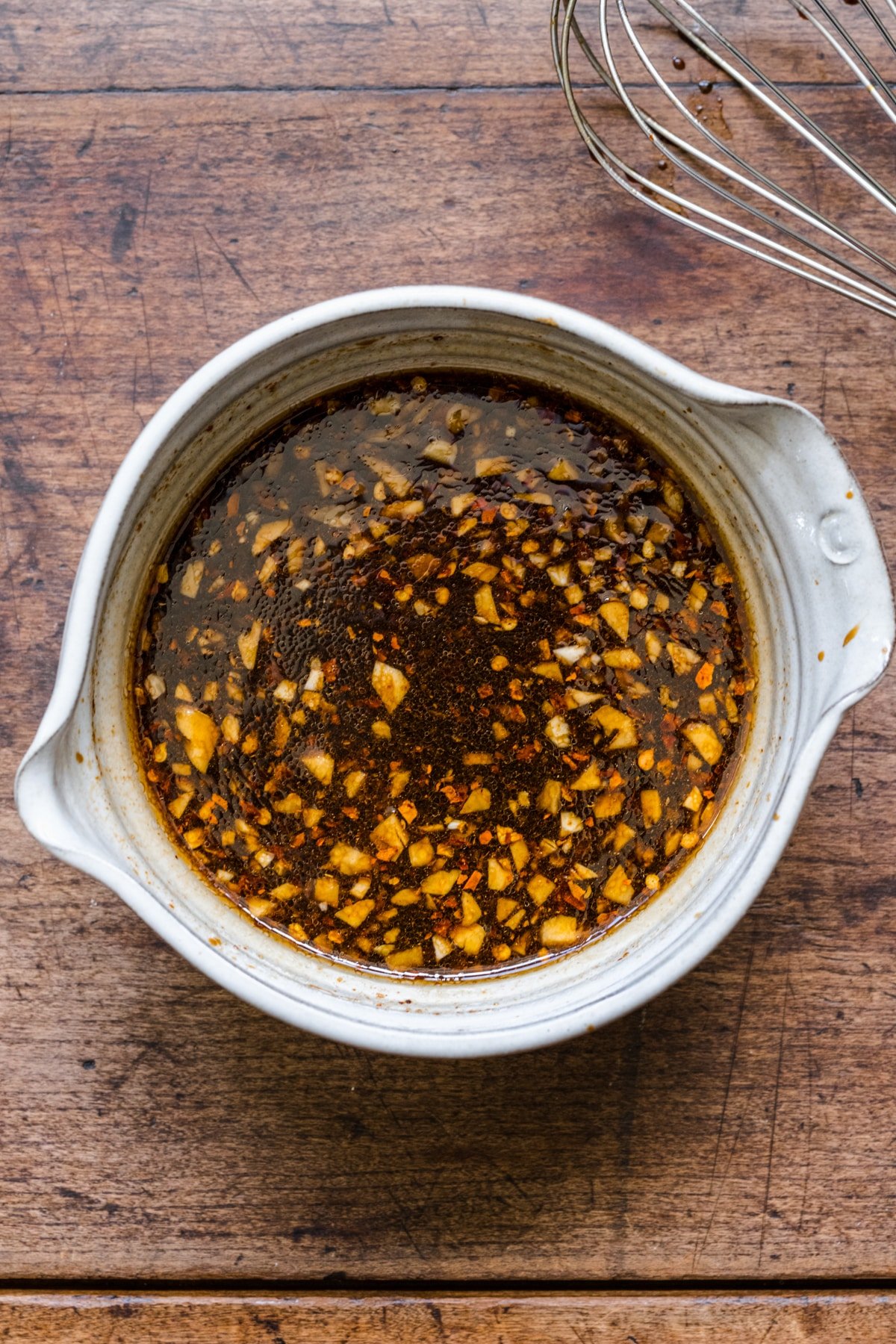 Teriyaki sauce in a dish.