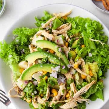 Avocado chicken salad next to a dish of crackers.