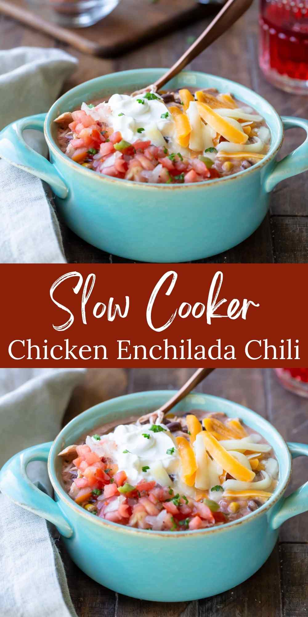 Slow Cooker Chicken Enchilada Chili I Heart Eating