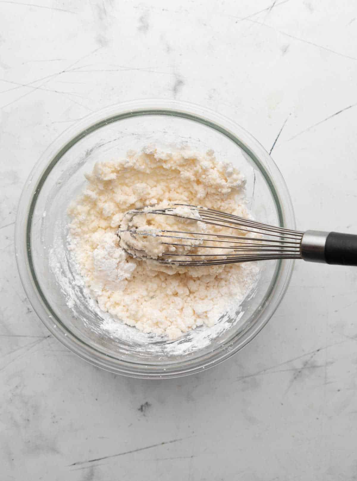 Melted butter whisked into powdered sugar. 