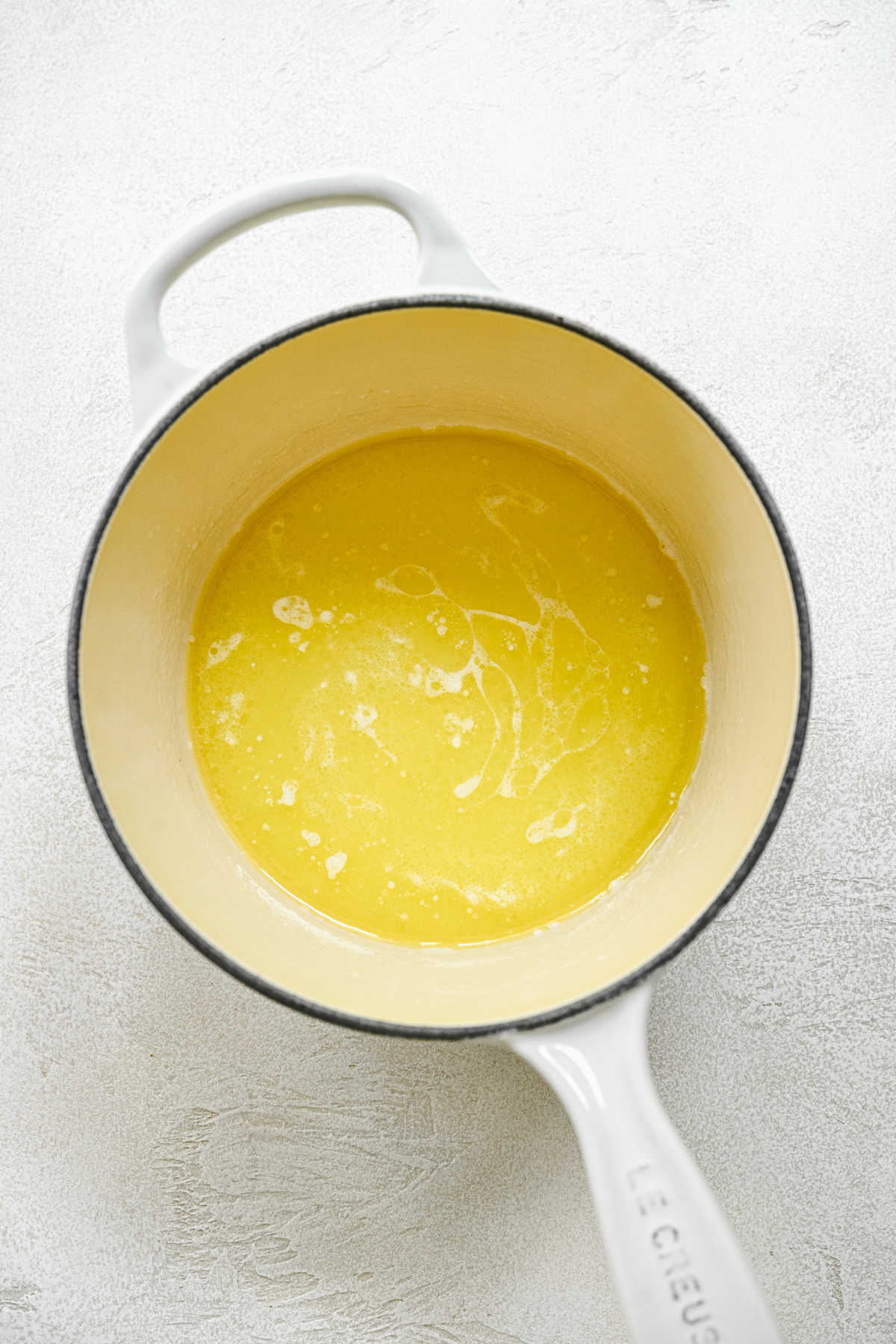 Melted butter sugar and milk in a small saucepan.
