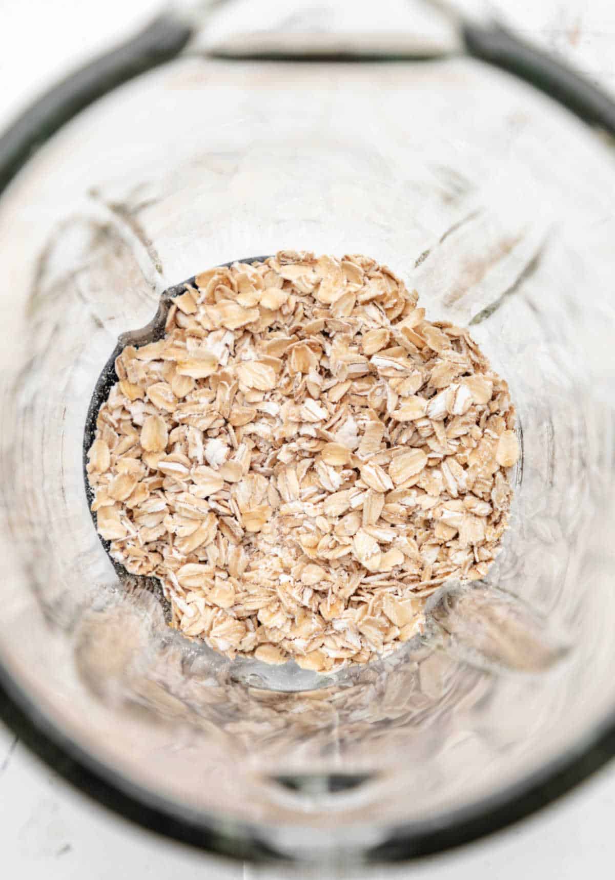 Pulsed oats in a blender. 
