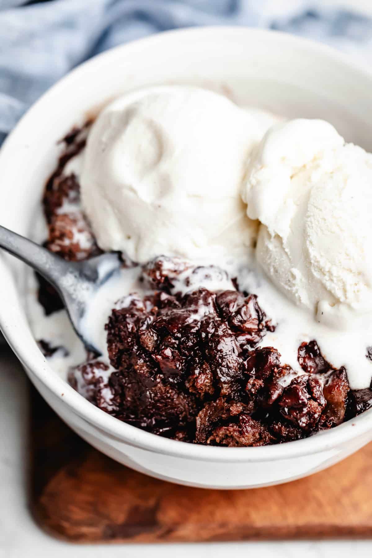 Crock Pot Triple Chocolate Bread Pudding