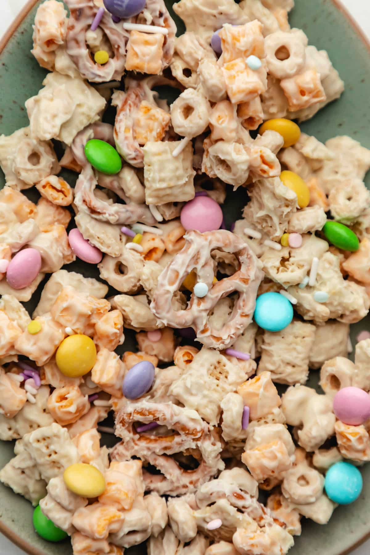 Sprinkles and M&Ms on top of bunny bait.