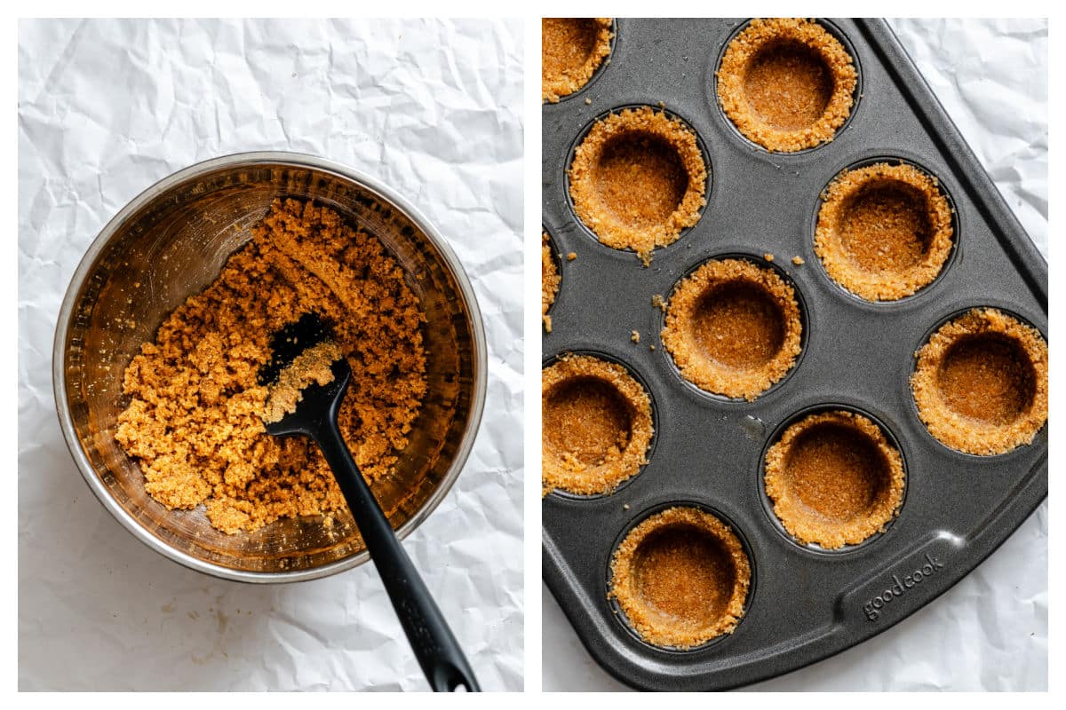 S'Mores cups - I eat the heart Graham Cracker mix in a mixture of mixing next to the Graham Cracker mixture in the small cake tin.